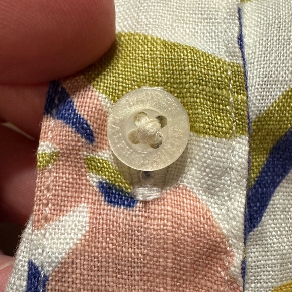 Lauren Ralph Lauren 100% Linen Relaxed Fit Floral Short Sleeve Shirt Size 3X - Picture 10 of 13